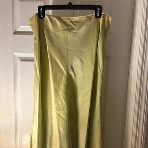 limegreen crepe skirt